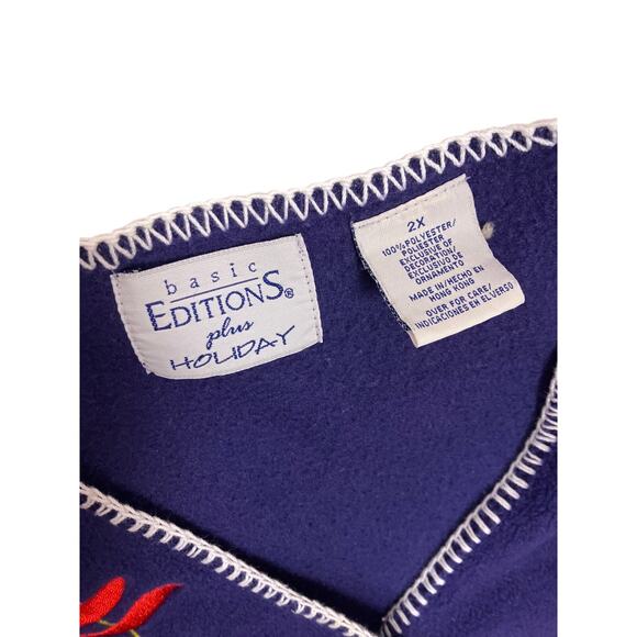 Vintage Basic Editions Christmas Vest Womens 2XL Teacher Holiday Sweater Vest - Picture 2 of 4